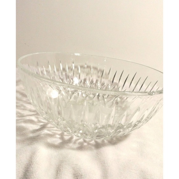 Bowl Cut/Pressed Clear Glass Pasari/Indonesia Bowl 8 inch SERVING BOWL - Picture 3 of 8